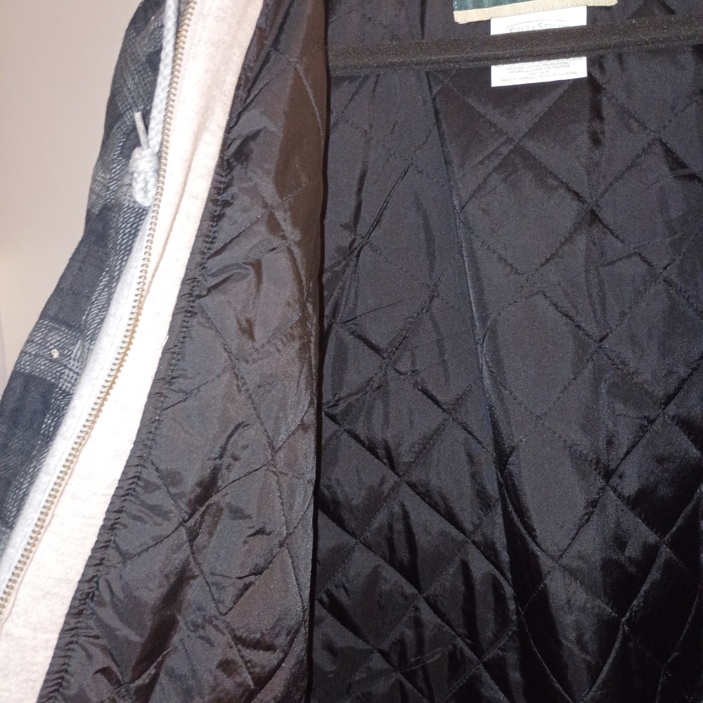 Field & Stream Men's Black and Gray Plaid Shirt Jacket - Picture 9 of 11